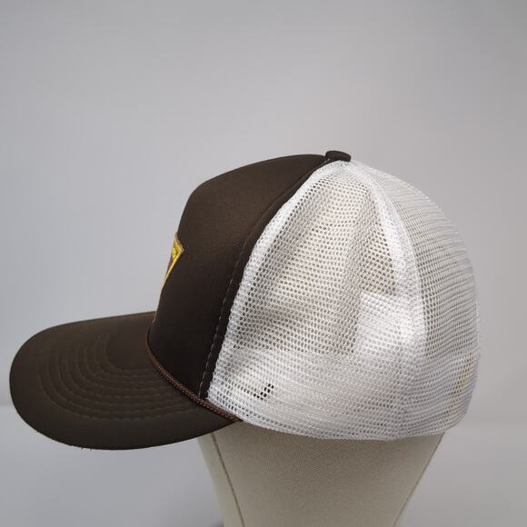Idaho Power Snapback Trucker Hat Brown One Size Mesh Back Speedway - Picture 3 of 9